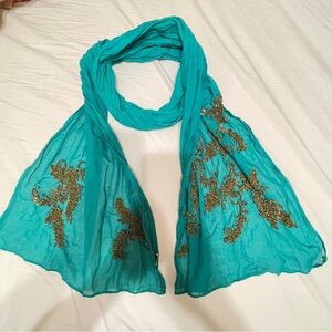 Ann Taylor beaded cotton light Scarf